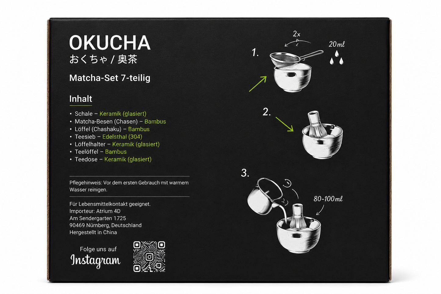 7-teiliges Matcha Set