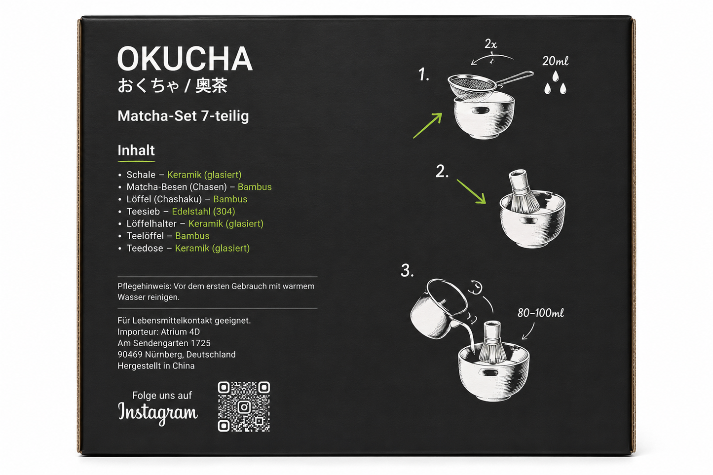 7-teiliges Matcha Set